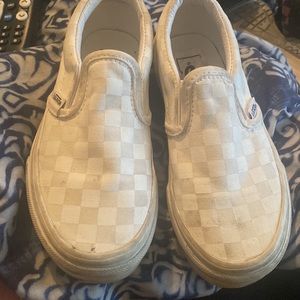 Vans Slip On Checkered White